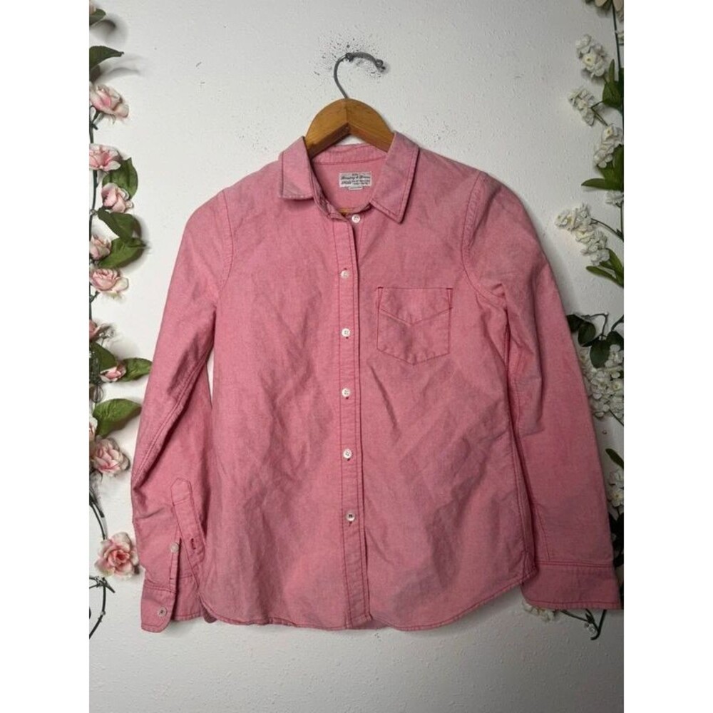 Madewell Broadway and Broom red twill button down